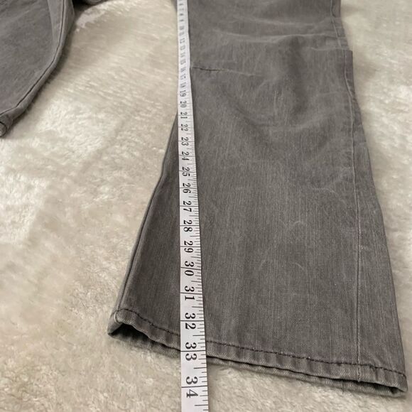 Akoo Mens Gray Straight Denim Jeans Size 38x33 Cotton Pants - Picture 6 of 10